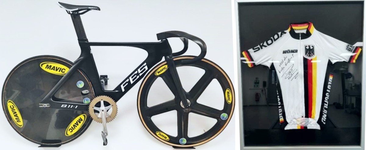 Sprintrad und Trikot von Robert Förstemann bei TUNAP Sprintrad und Trikot von Robert Förstemann bei TUNAP